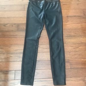 Pleather Leggings Black size 25 with stretch